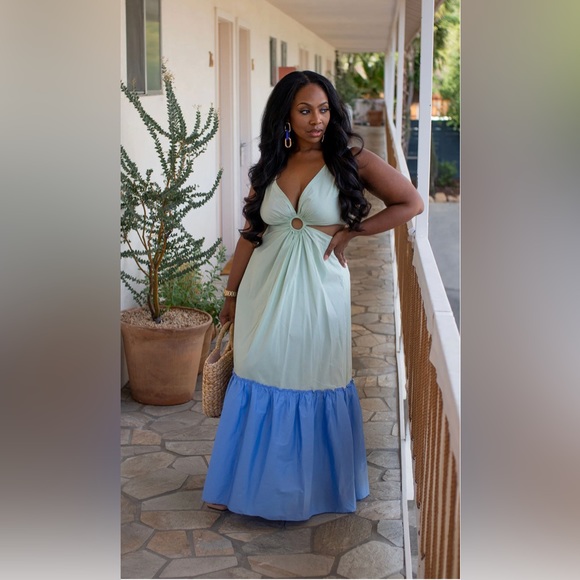 NWT - Altar’d State Color Block Maxi Dress - XS - Picture 2 of 7